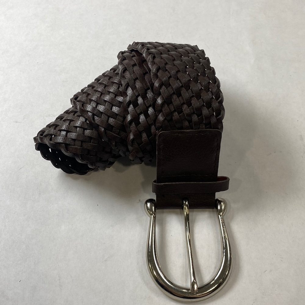 Michael Michael KORS leather woven braided belt brown